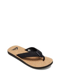 Quiksilver Molokai Abyss Flip Flop In Blackbrownbrown At Nordstrom