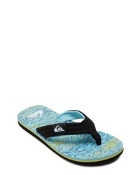Quiksilver Molokai Layback Flip Flop In Blue 3 At Nordstrom