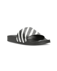 Off-White Striped Slide Sandals