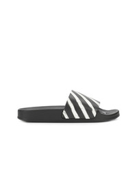 Off-White Striped Slide Sandals