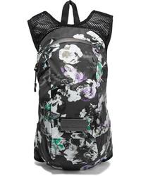 adidas by Stella McCartney Floral Print Shell And Mesh Backpack Black