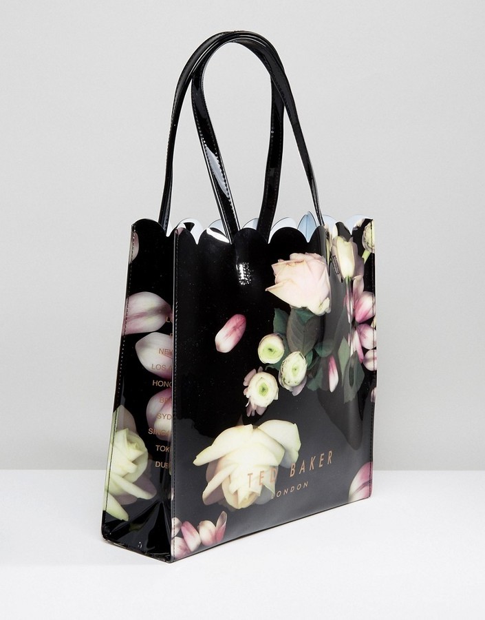 Buy Ted Baker Womens Popscon Floral Printed Small Icon Bag Black
