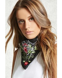 Forever 21 Embroidered Bandana Scarf