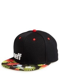 Black Floral Baseball Cap