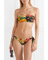Dolce & Gabbana Floral Print Bandeau Bikini Top