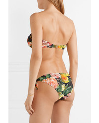 Dolce & Gabbana Floral Print Bandeau Bikini Top