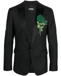 DSQUARED2 Floral Detail Single Breasted Blazer