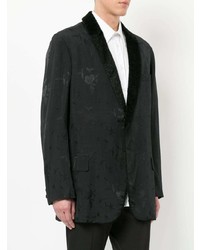 Yohji Yamamoto Vintage Floral Embroidered Contrast Collar Blazer