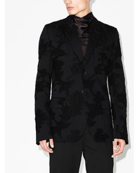 Ann Demeulemeester Floral Print Single Breasted Blazer Jacket