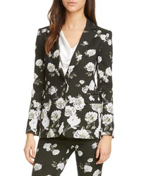 Alice + Olivia Macey Floral Fitted Blazer