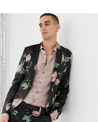 Heart & Dagger Skinny Fit Suit Jacket In Floral Sa