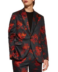 Topman Slim Fit Floral Suit Jacket