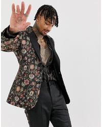ASOS Edition Slim Suit Jacket With Floral Jacquard