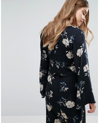 Pull&Bear Floral Crop Blouse