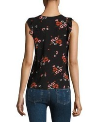 Rebecca Taylor Marguerite Ruffled Floral Print Top