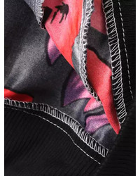 Choies Black Floral Print Bomber Jacket