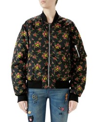Gucci Floral Bouquets Print Bomber Jacket