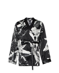Ann Demeulemeester Floral Print Silk Kimono Jacket