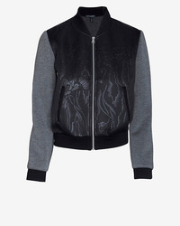 Exclusive for Intermix For Intermix Floral Embossed Neoprene Bomber Jacket