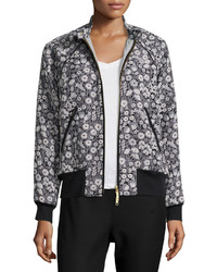 Rebecca Taylor Liane Floral Jacquard Bomber Jacket