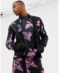 ASOS 4505 Track Jacket With Floral Print And Breathable
