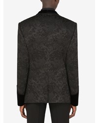 Dolce & Gabbana Floral Jacquard Single Breasted Blazer