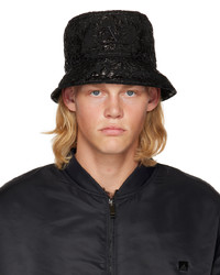 Valentino Garavani Black 3d Flowers Bucket Hat
