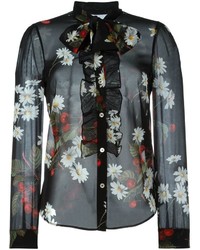 RED Valentino Sheer Floral Print Blouse