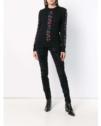 Saint Laurent Floral Knit Sweater