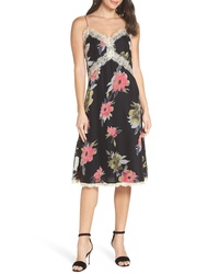 French Connection Edith Satin Burnout Slipdress