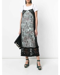 I'M Isola Marras Floral Print Lace Panel Shift Dress