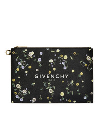 Givenchy Black Floral Print Pouch