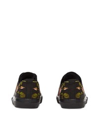 Burberry Rose Print Canvas Sneakers