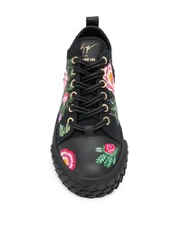 Giuseppe Zanotti X Sw Lee Floral Print High Top Sneakers
