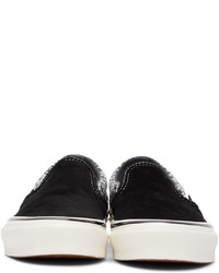 Vans Black White Micro Daisy Og Classic Slip On Lx Sneakers