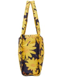 Marc Jacobs Heaven Black Yellow Laser Floral Tote