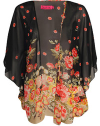 Boohoo Mina Floral Print Kimono