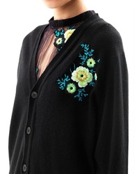 Christopher Kane Floral Embroidered Cashmere Cardigan