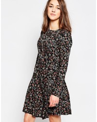 Brave Soul Long Sleeve Floral Skater Dress