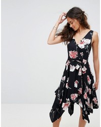 Band of Gypsies Floral Hanky Festival Wrap Dress