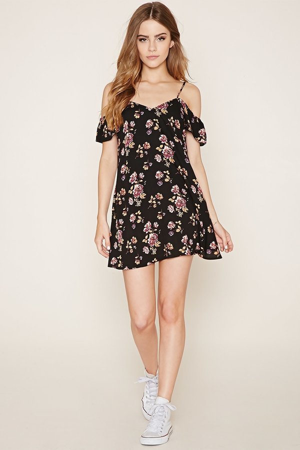 21+ Floral Off The Shoulder Dress