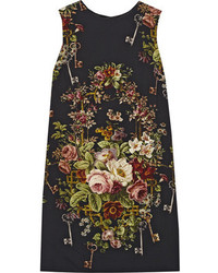 Dolce & Gabbana Floral Print Crepe Mini Dress