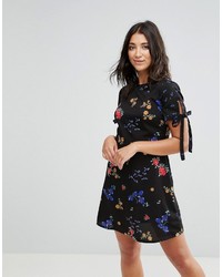 Influence Tie Sleeve Floral Dress