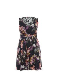 Lovedrobe New Look Black Floral Lace Panel Dress