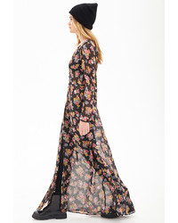 Forever 21 Floral Chiffon Maxi Dress
