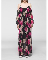 Calvin Klein Floral Off Shoulder Maxi Dress
