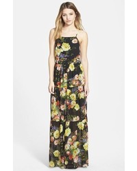 June & Hudson Sleeveless Floral Print Maxi Dress