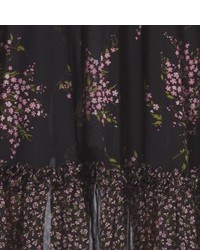 Michael Kors Michl Kors Floral Print Silk Chiffon Dress