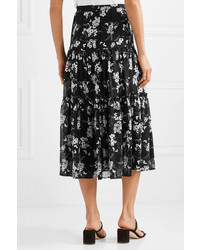 MICHAEL Michael Kors Tiered Floral Print Chiffon Skirt