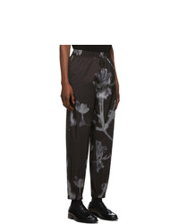 Paul Smith Black And Grey Shadow Floral Trousers
